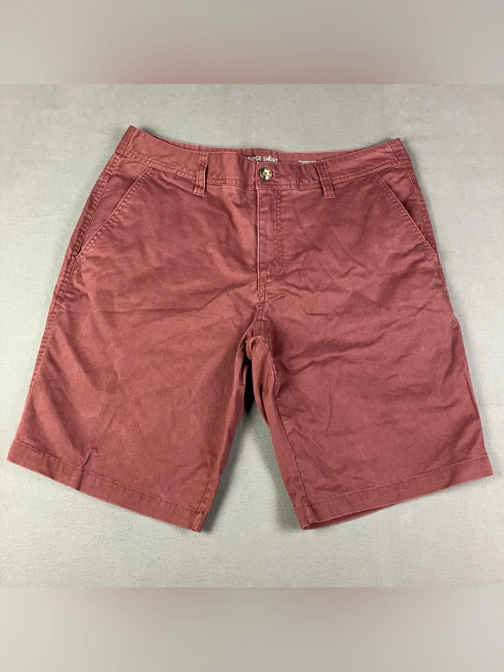 Toad & Co Mountain Ridge Shorts Men’s Size 34 x10.5 Washed Red Organic Cotton.